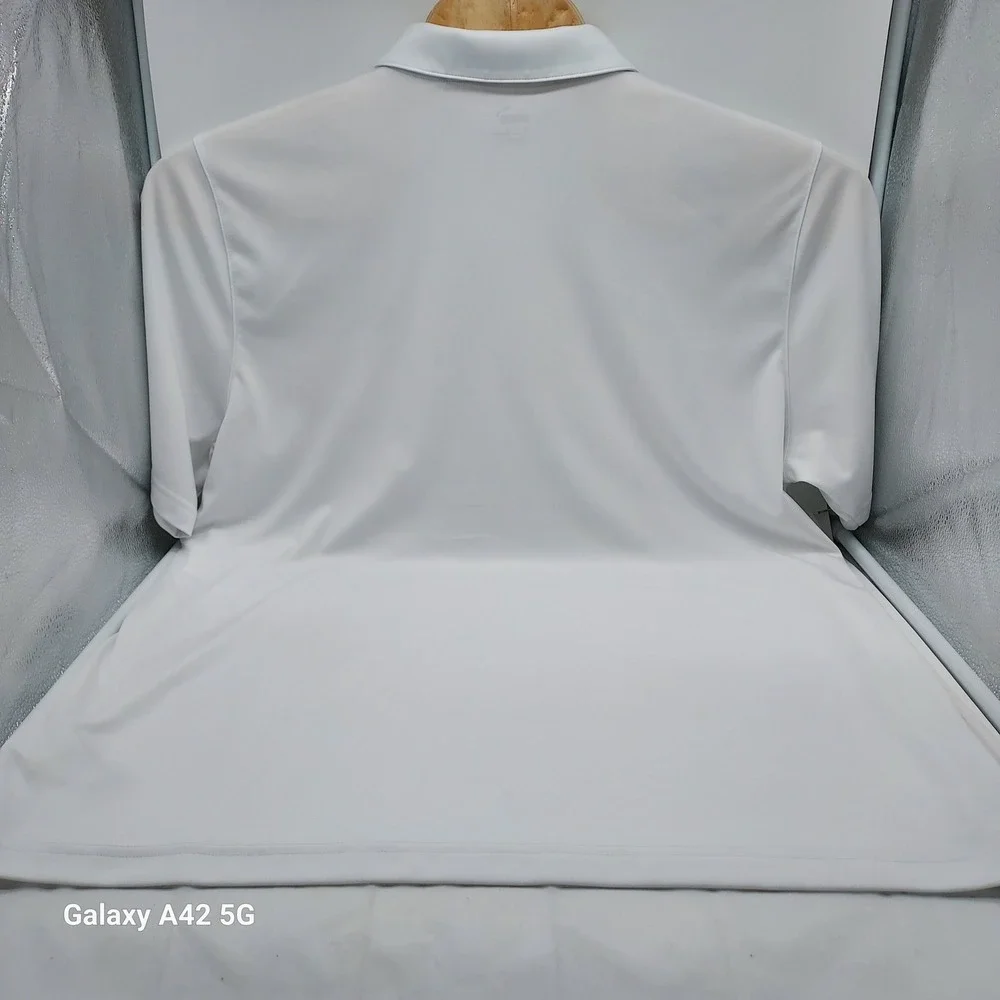 Puma Mens‎ Golf Polo Shirt White Short Sleeve Man in Hat Logo XXL 598799-02
